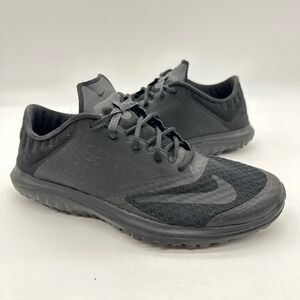 Nike 684667-010 Womens Size 9.5 Sneaker Triple Black FS Lite Run 2 Running Shoes